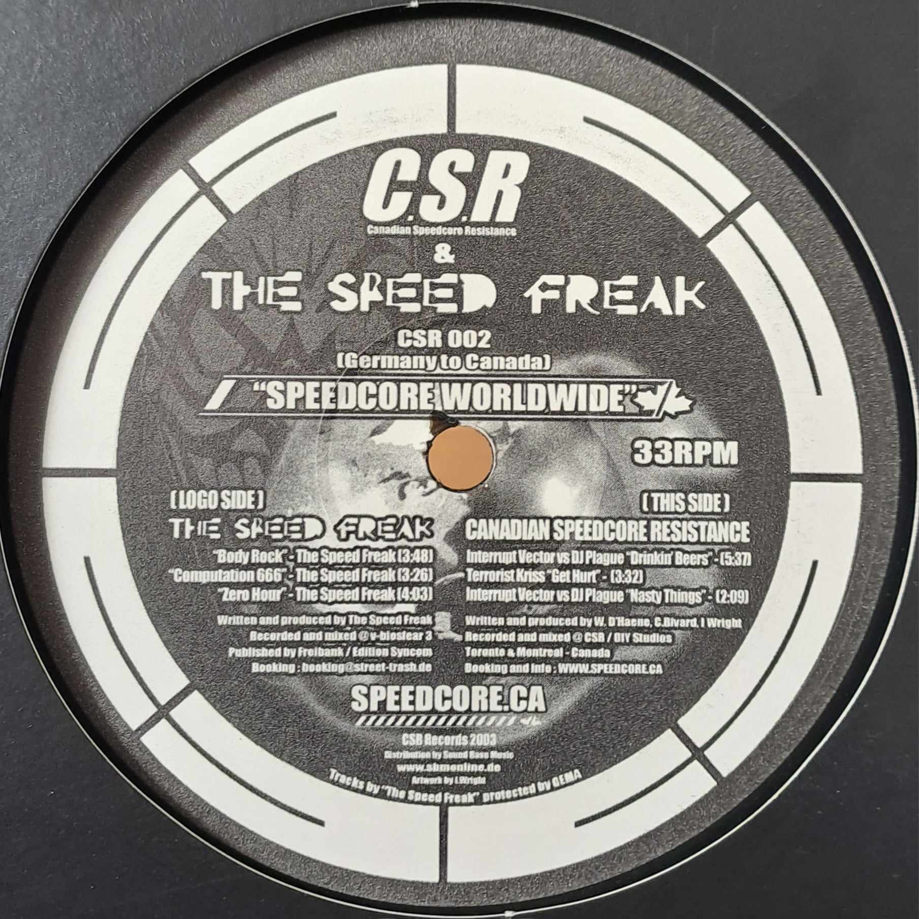 Canadian Speedcore Resistance 002 - vinyle hardcore